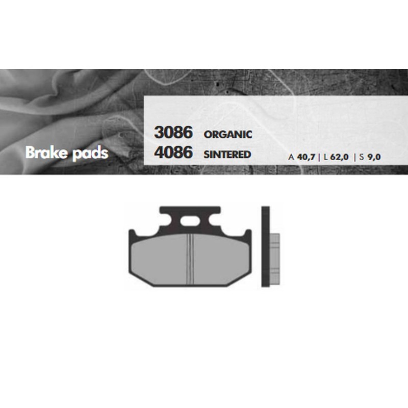 Klocki hamulcowe BRENTA KH152 Spiek Metaliczny Złote Tył