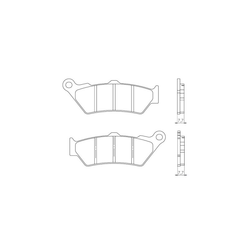 Klocki hamulcowe BRENTA KH209 Spiek Metaliczny (Złote) (FT 4090)