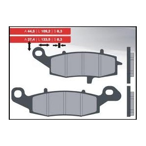 BRENTA KLOCKI HAMULCOWE KH229 SPIEK METALICZNY (ZŁOTE)