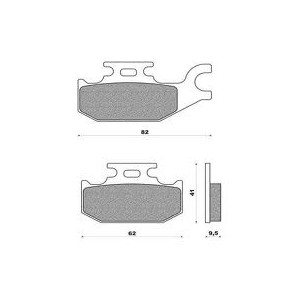 Klocki hamulcowe BRENTA KH307 (YFM 400/450) tył - złote