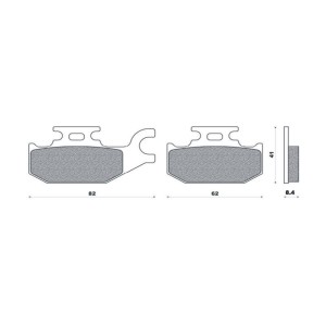 BRENTA KLOCKI HAMULCOWE KH413 SPIEK METALICZNY (ZŁOTE) (FT 4109)
