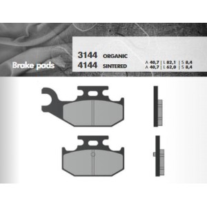 Klocki hamulcowe BRENTA KH428 do YFM700 RAPTOR 06-12 TYŁ, złote