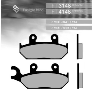 Klocki hamulcowe BRENTA KH172 Spiek Metaliczny Złote Yamaha XT600 XTZ 660 Przód