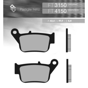 Klocki hamulcowe BRENTA KH678 złote Yamaha YP 250R X-MAX '14-'16 tył