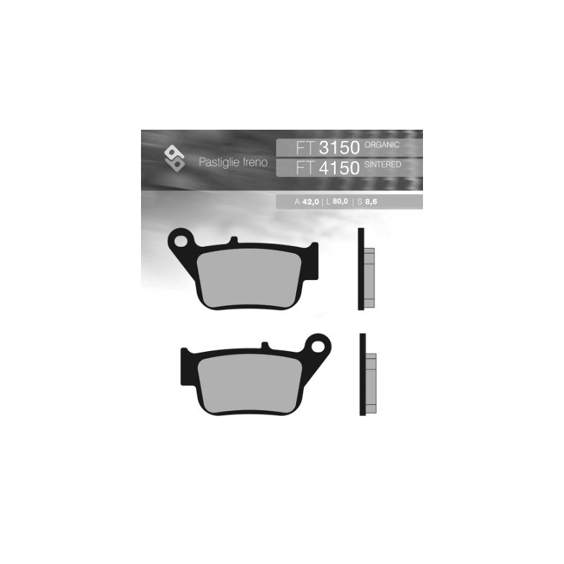 Klocki hamulcowe BRENTA KH678 złote Yamaha YP 250R X-MAX '14-'16 tył