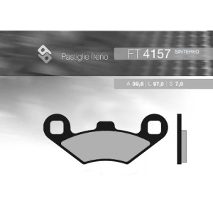 Klocki hamulcowe BRENTA KH159 złote do Polaris 39,6x97x7 ft 4157