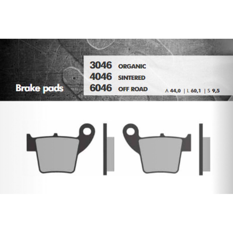 Klocki hamulcowe Brenta KH346 złote do Hondy CR/CRF - tył