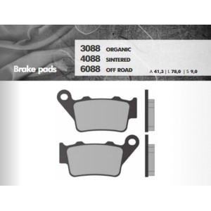 Klocki hamulcowe BRENTA KH208 / KH213 złote, tył, zacisk Brembo FT 6088