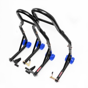 BIKETEC PROMOCJA PODNOŚNIK STOJAK MOTOCYKLOWY BIKER X (PRZÓD/TYŁ) TYP-V (ROLKI) KOMPLET