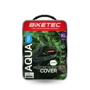 BIKETEC PROMOCJA POKROWIEC WODOODPORNY AQUATEC NA MOTOCYKL KOLOR CAMO KAMUFLAŻ ROZMIAR M