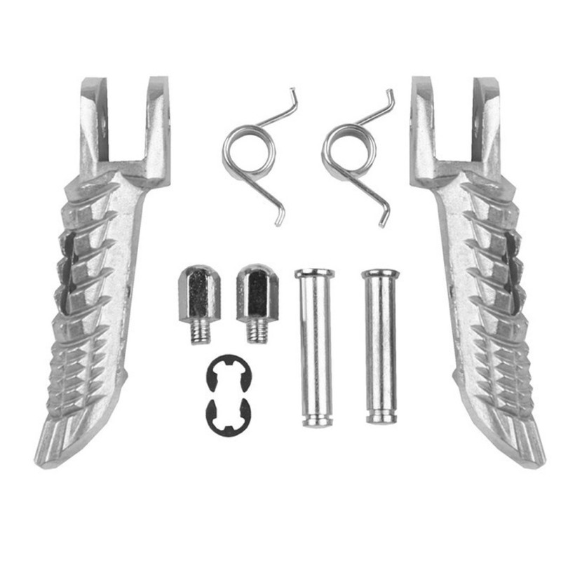 Zestaw podnóżków kierowcy do Suzuki GSXR 600/750/1000 '01-14 - kolor srebrny