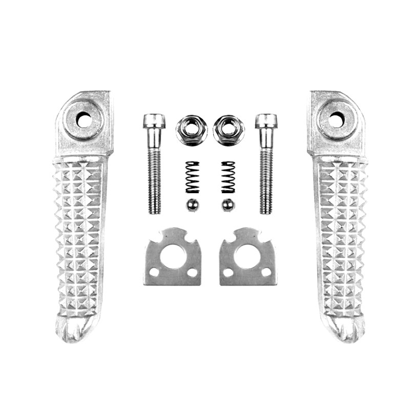Zestaw podnóżków pasażera do Yamaha YZF R1 '02-12, YZF R6 '03-11 - kolor srebrny