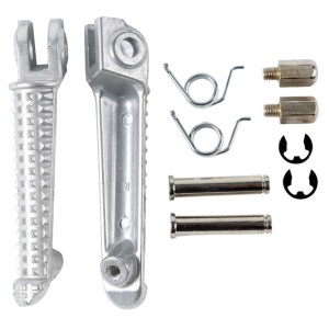 Zestaw podnóżków kierowcy do Yamaha YZF R1 i YZF R6 - kolor srebrny