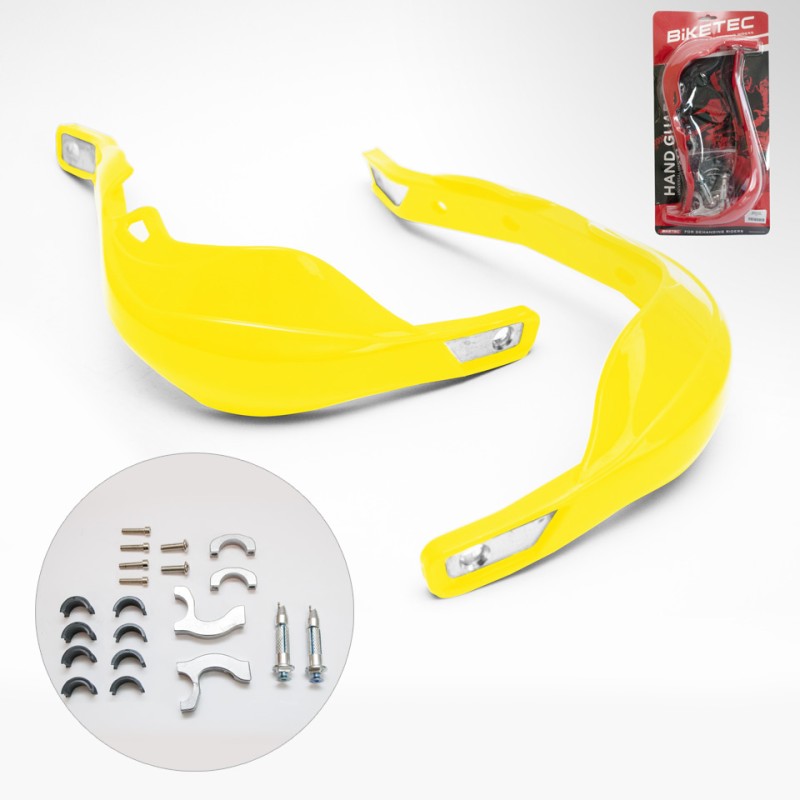 Osłony rąk BIKETEC PARTS - kolor żółty, mocowania 22mm i 28mm