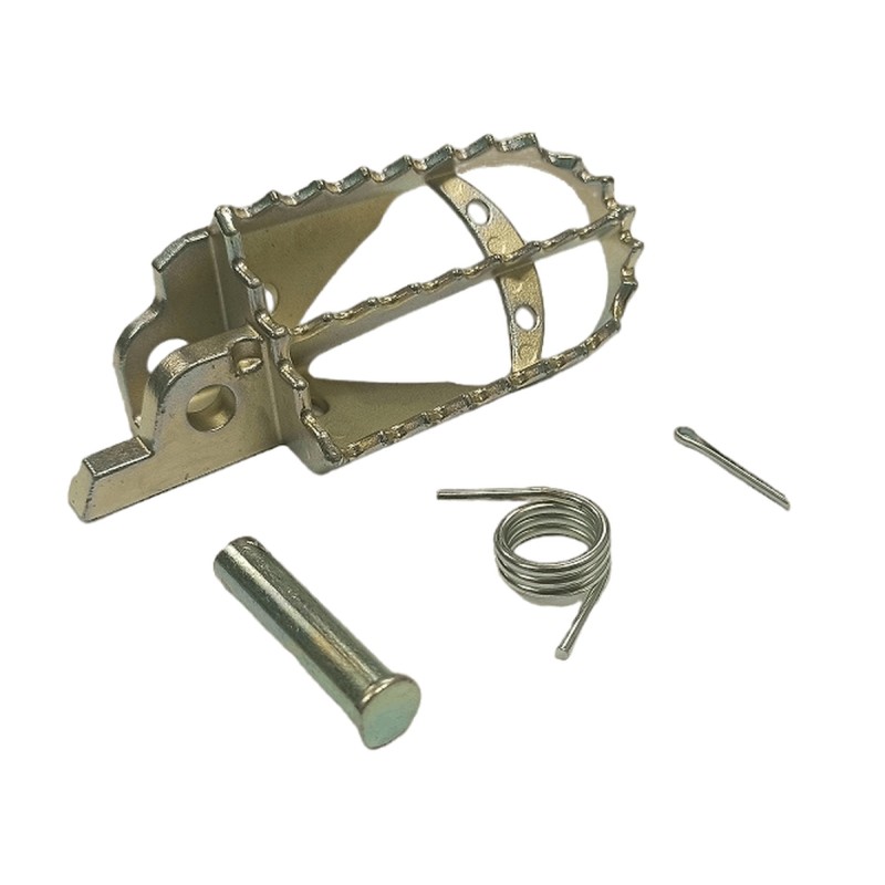 Podnóżka lewa Buzzetti do HONDA CR/CRF - stal nierdzewna, zestaw montażowy