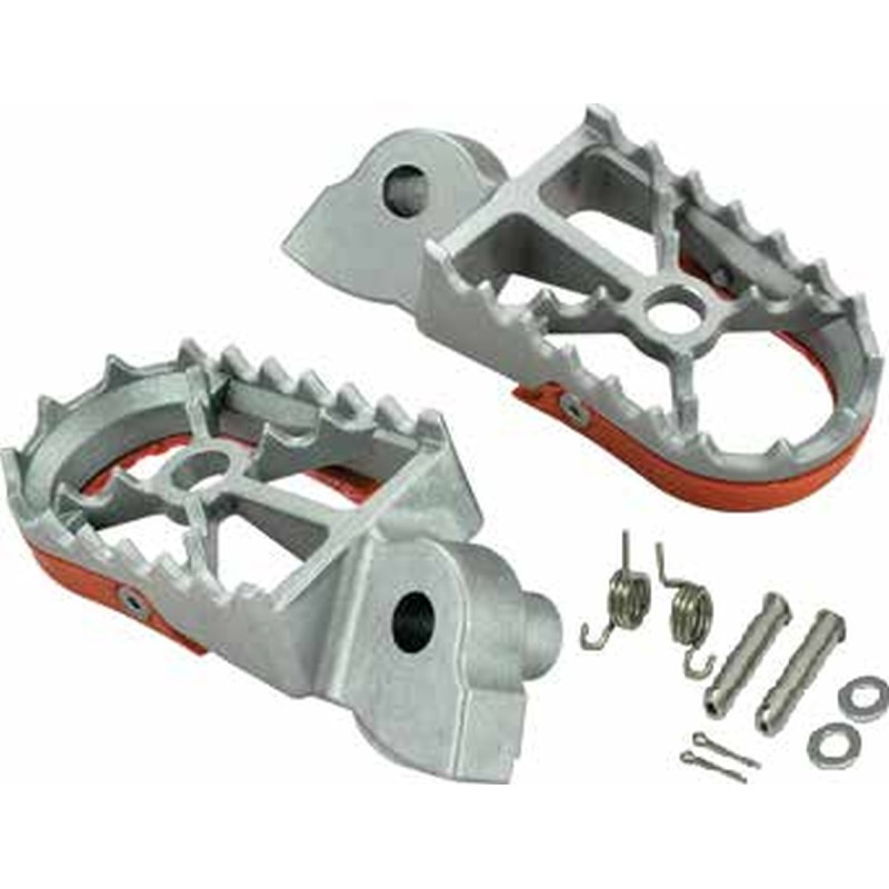 Podnóżki Buzzetti do KTM SX 50, SX 65, SX 85, SX/SXF 125/250/350/450 - stal nierdzewna