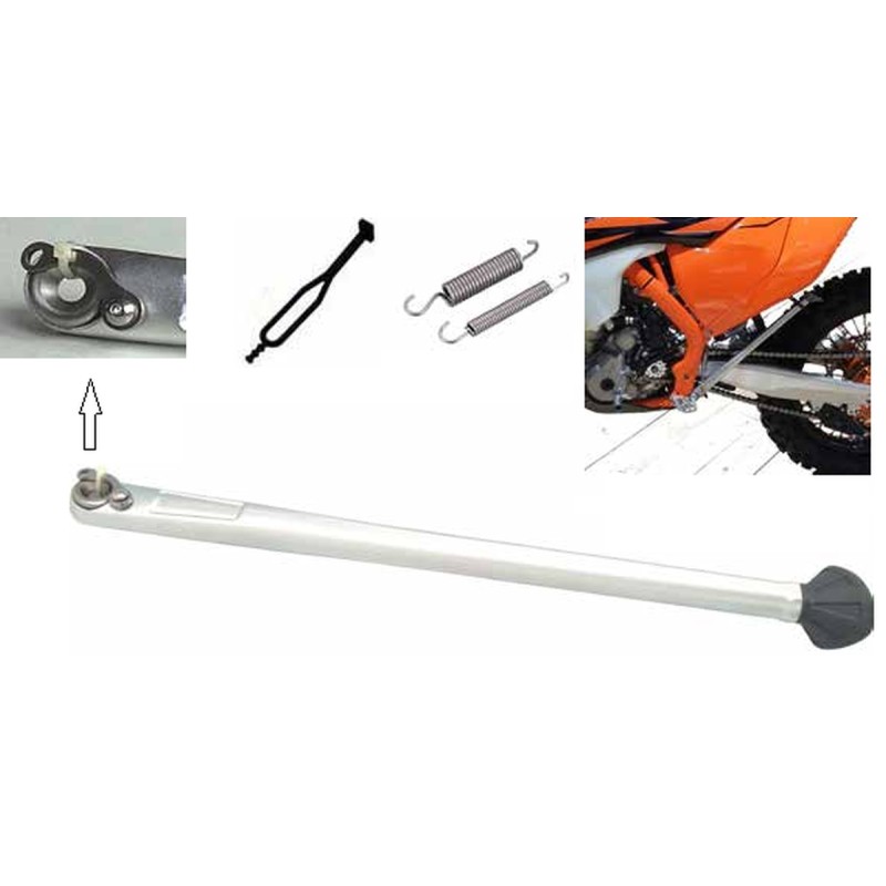 Stopka boczna BUZZETTI do KTM EXC/EXCF 200-530 '08-'16 - Srebrna (OEM: 7800302)