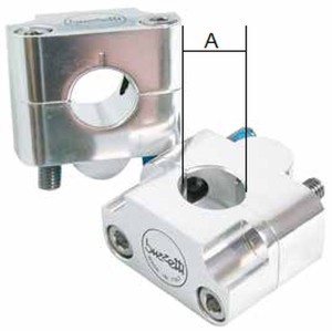 BUZZETTI MOCOWANIE / REDUKCJA / PODWYŻKI KIEROWNICY 22MM NA 28MM SREBRNY