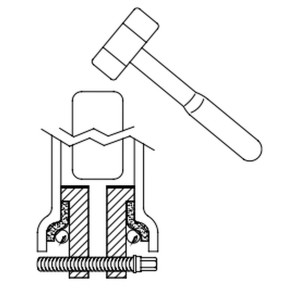 Narzędzie do zdejmowania bieżni łożys z kolumny kierownicy - zestaw narzędzi Buzzetti