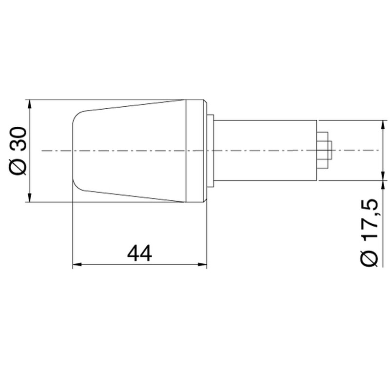 BUZZETTI KOŃCÓWKI/CIĘŻARKI KIEROWNICY 17,5MM CZARNY