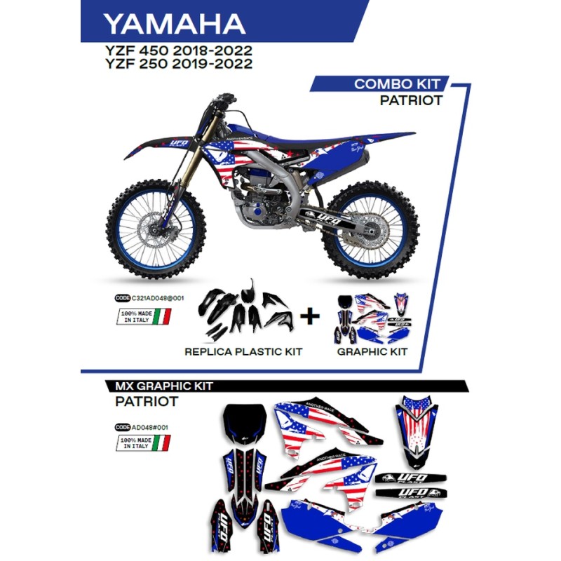 Komplet plastików Yamaha YZF 250/450 \'19-\'22 + naklejki - zestaw przednia