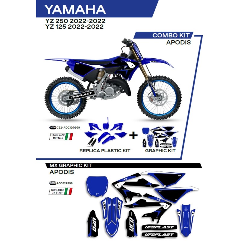 UFO Komplet Plastików YAKIT324999 Plus Naklejki Yamaha YZ 125/250 '22