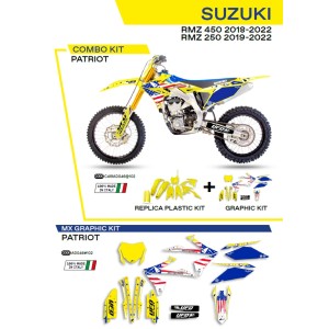 UFO KOMPLET PLASTIKÓW SUKIT418102 PLUS NAKLEJKI SUZUKI RMZ 250 '19-'22; RMZ 450 '18-'22
