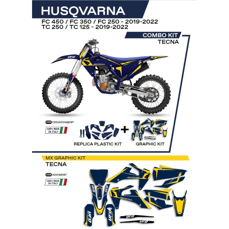 Komplet plastików HUKIT622087 PLUS + naklejki Husqvarna TC/FC '19-'22