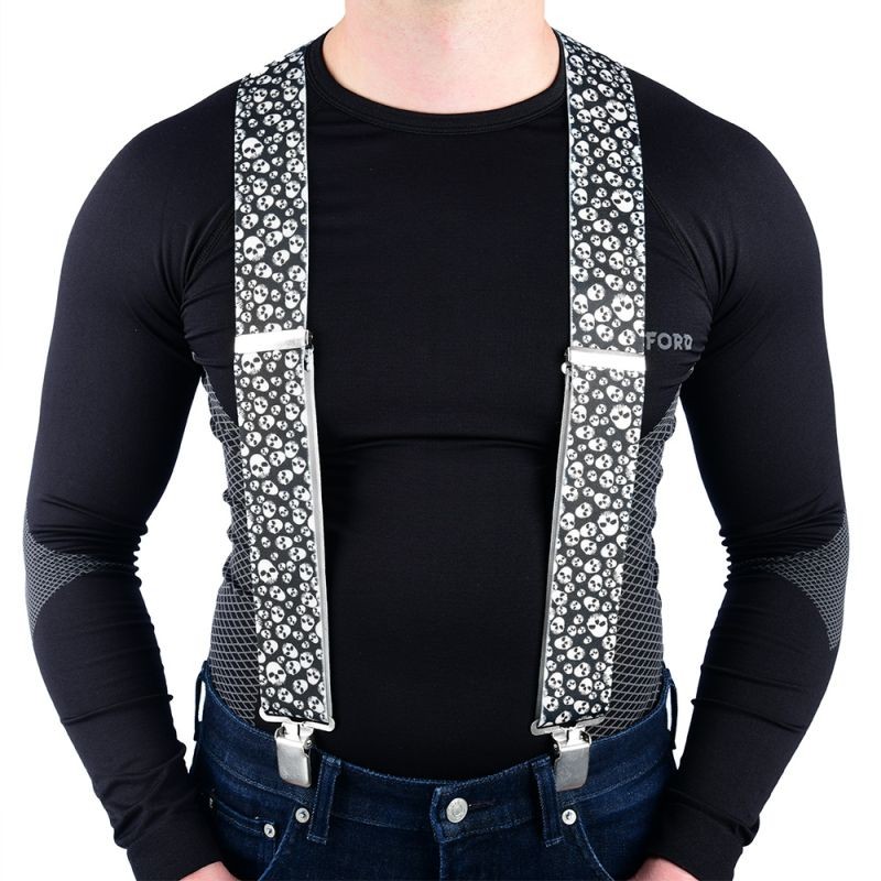 Szelki przypinane do spodni kolor czaszki - OXFORD