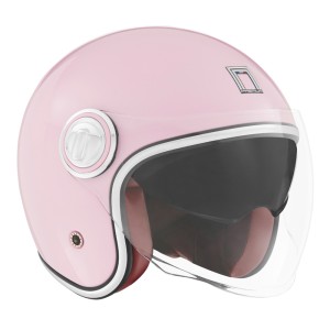 NOX PREMIUM Kask otwarty Jet Heritage Solid różowy pastelowy L