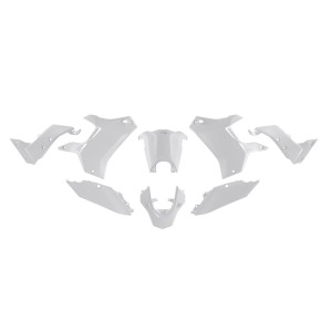 Komplet plastików RACETECH (RTECH) T7 REVOLUTION Yamaha Tenere 700 '19-'24 Biały