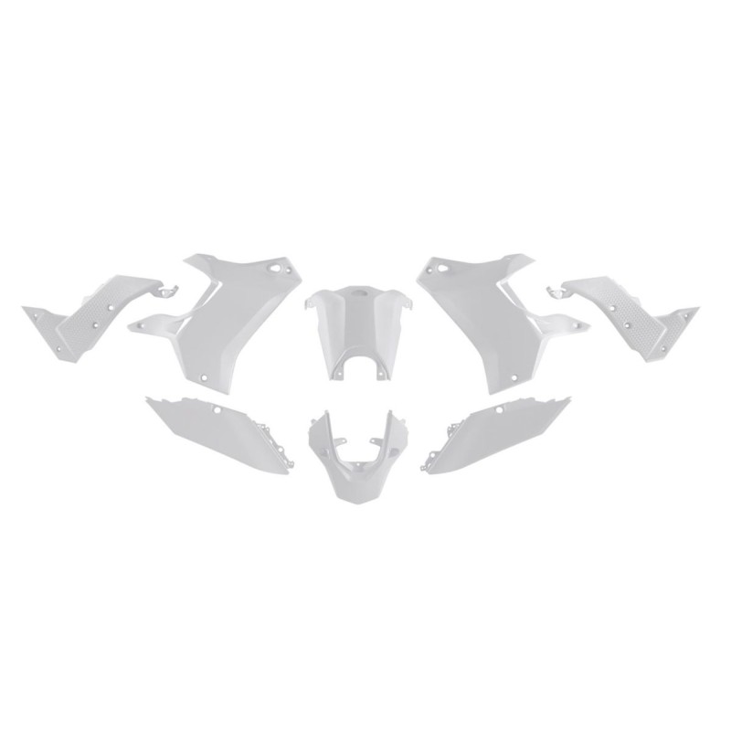 Komplet plastików RACETECH (RTECH) T7 REVOLUTION Yamaha Tenere 700 '19-'24 Biały