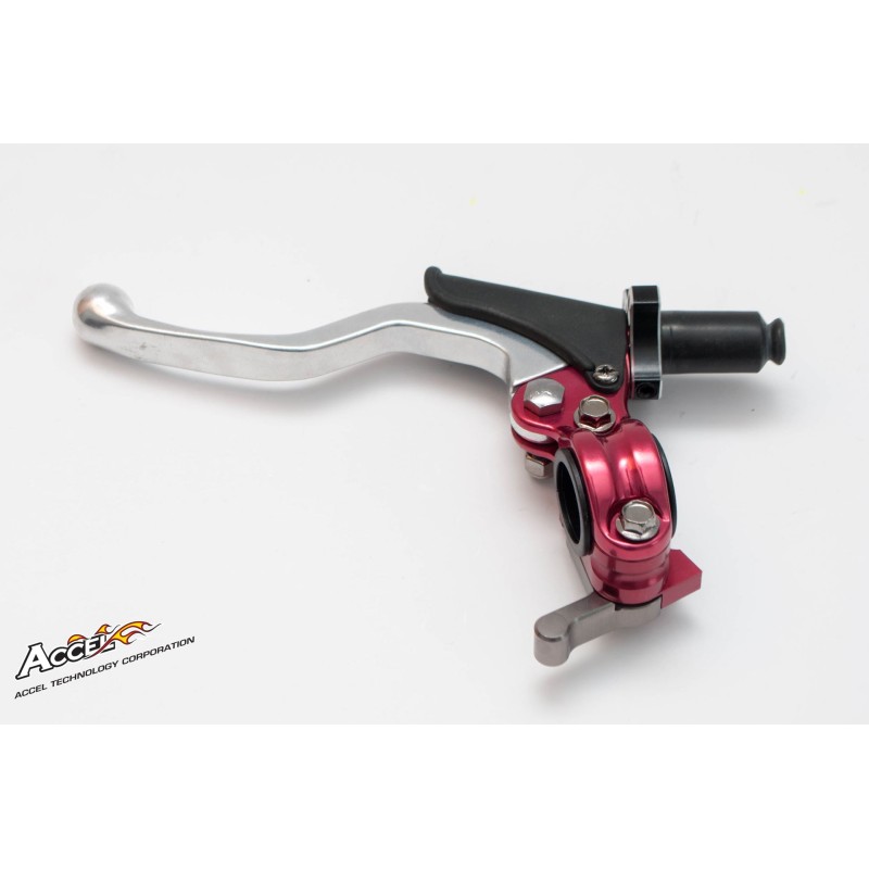 ACCEL UCHWYT DŹWIGNI SPRZĘGŁA + HOT START UNIWERSALNY CZERWONY