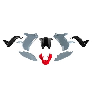 KOMPLET PLASTIKÓW RACETECH (RTECH) T7 REVOLUTION YAMAHA TENERE 700 '19-'24 SZARY/CZARNY/CZERWONY