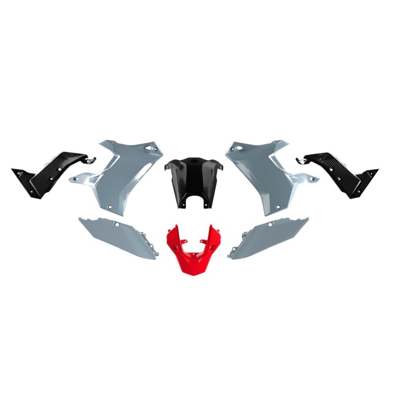 KOMPLET PLASTIKÓW RACETECH (RTECH) T7 REVOLUTION YAMAHA TENERE 700 '19-'24 SZARY/CZARNY/CZERWONY