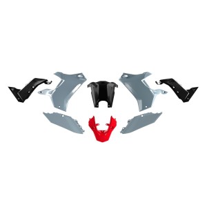 KOMPLET PLASTIKÓW RACETECH (RTECH) T7 REVOLUTION YAMAHA TENERE 700 '19-'24 SZARY/CZARNY/CZERWONY