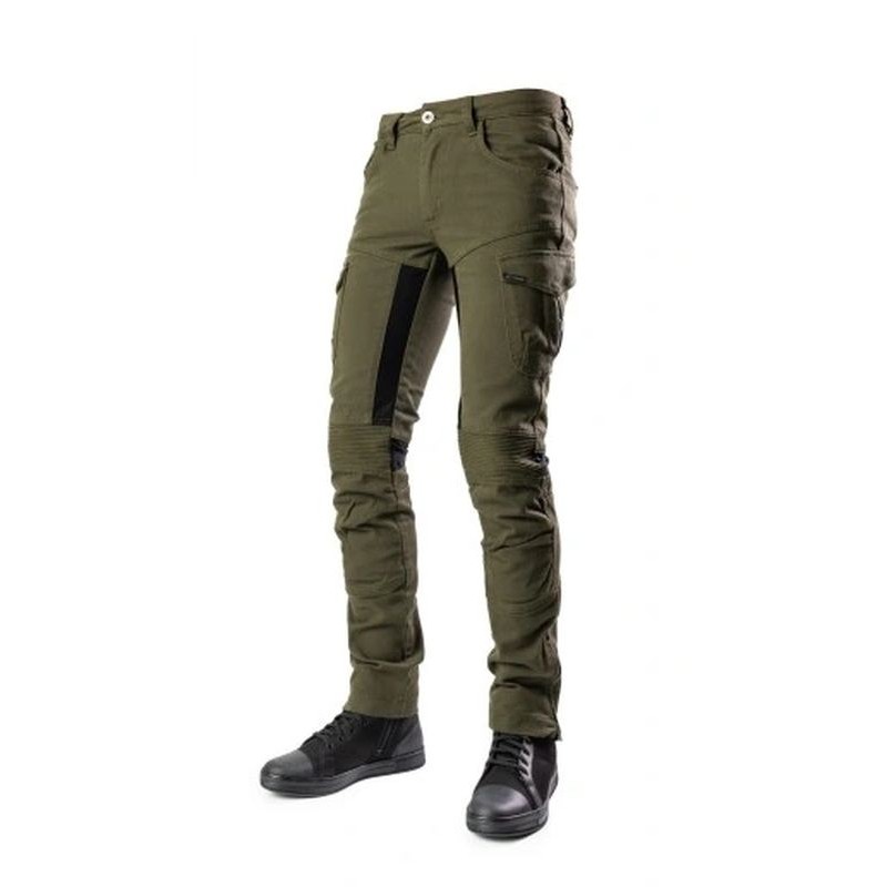 Spodnie jeansy motocyklowe City Nomad Trooper zielone oliwkowe rozmiar L