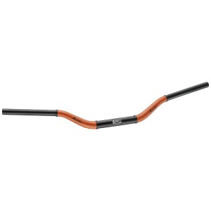 Kierownica aluminiowa do motocykla - szerokość 790mm, wzór Honda CR, pomarańczowa i czarna