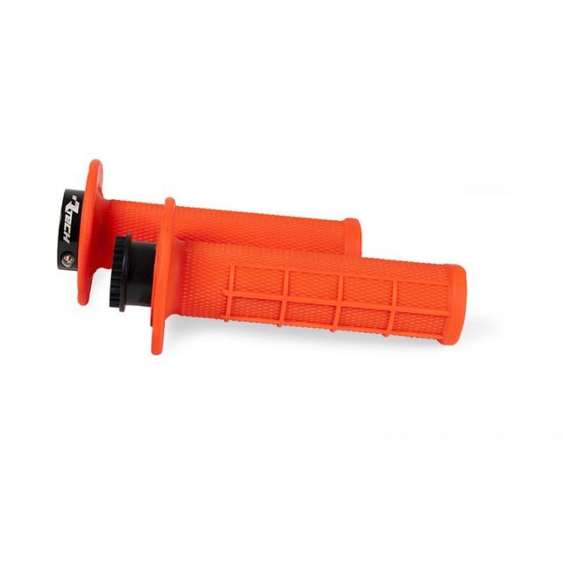 Manetki RACETECH RTECH R20 Lock-On - Pomarańczowy Neon (22+25mm) + Adapterów