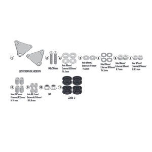 Mocowanie szyby Kappa 6126DTK do Kymco Downtown 350 GT '24-'25
