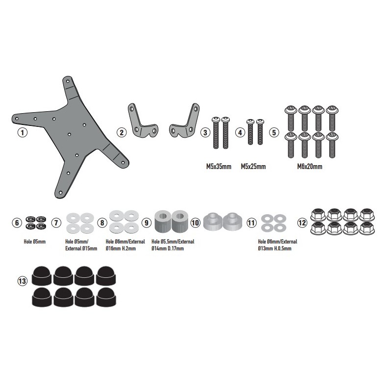 Mocowanie szyby KAPPA 7710DK i 7710DTK do KTM 390 Adventure i 790 Adventure / R