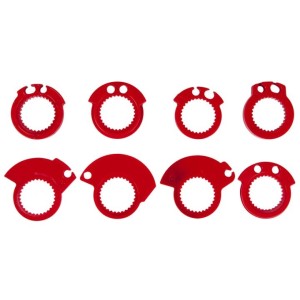 RACETECH (RTECH) MANETKI R20 LOCK-ON (22+25MM) - Szare manetki z adapterami