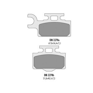 Klocki hamulcowe DELTA BRAKING KH302 KX65 tył - zamiennik DB2270MX-N i DB2270QD-N