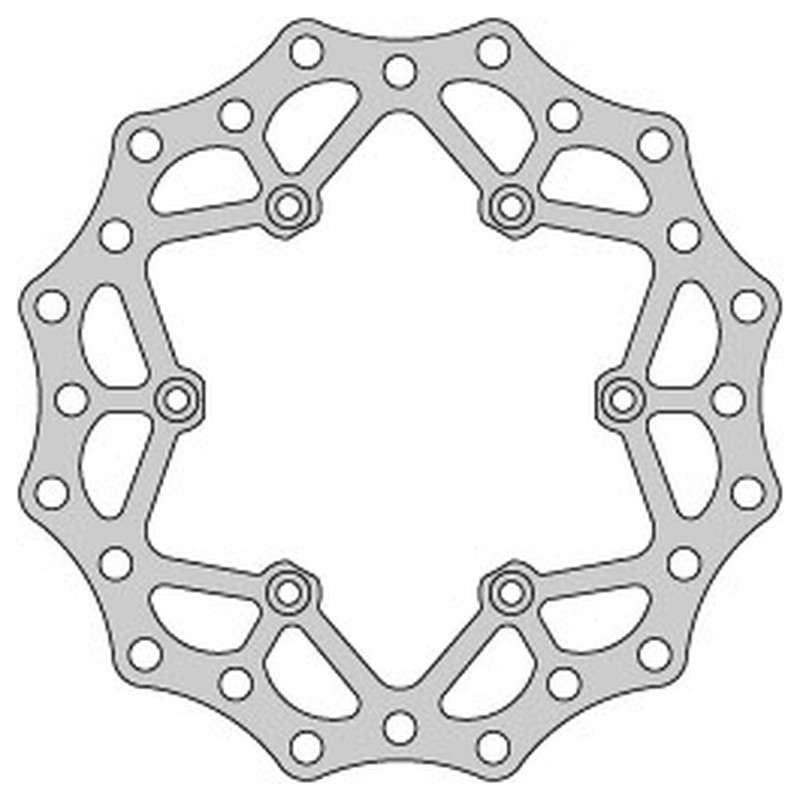 DELTA BRAKING TARCZA HAMULCOWA TYŁ KTM 2T/4T '91-21, HUSABERG, HUSQVARNA, GAS-GAS '21, WAVE ULTRA LIGHT (220X110X4MM) (6X6,5MM)