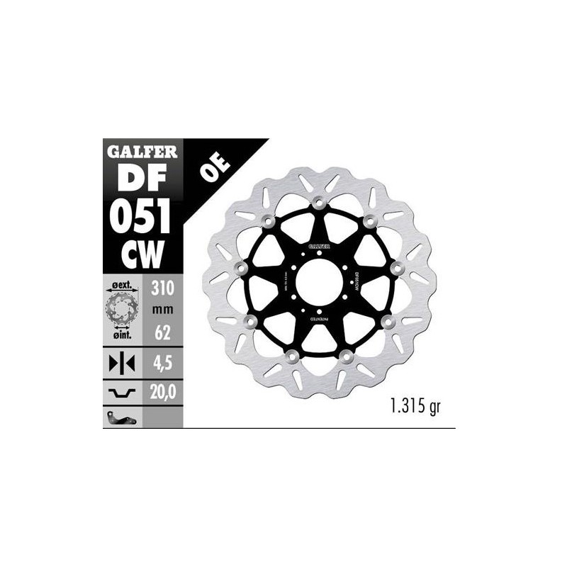 Tarcza hamulcowa przód Honda CRF 1000L Africa Twin '15-: CRF 1100 Africa Twin '20-: XL 750 Transalp '22-23