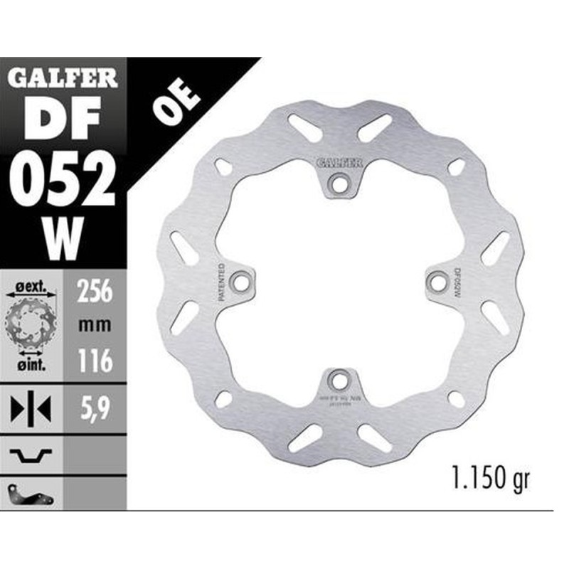 Tarcza hamulcowa tył Honda CRF 1000L Africa Twin '15-'23 (256x116x5,9mm) - GALFER