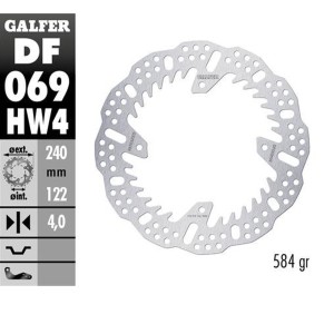 Tarcza hamulcowa tył Honda CR 125/250, CRF250R '04-'23, CRF 450R '09-'23 (240x140x4mm) - GALFER