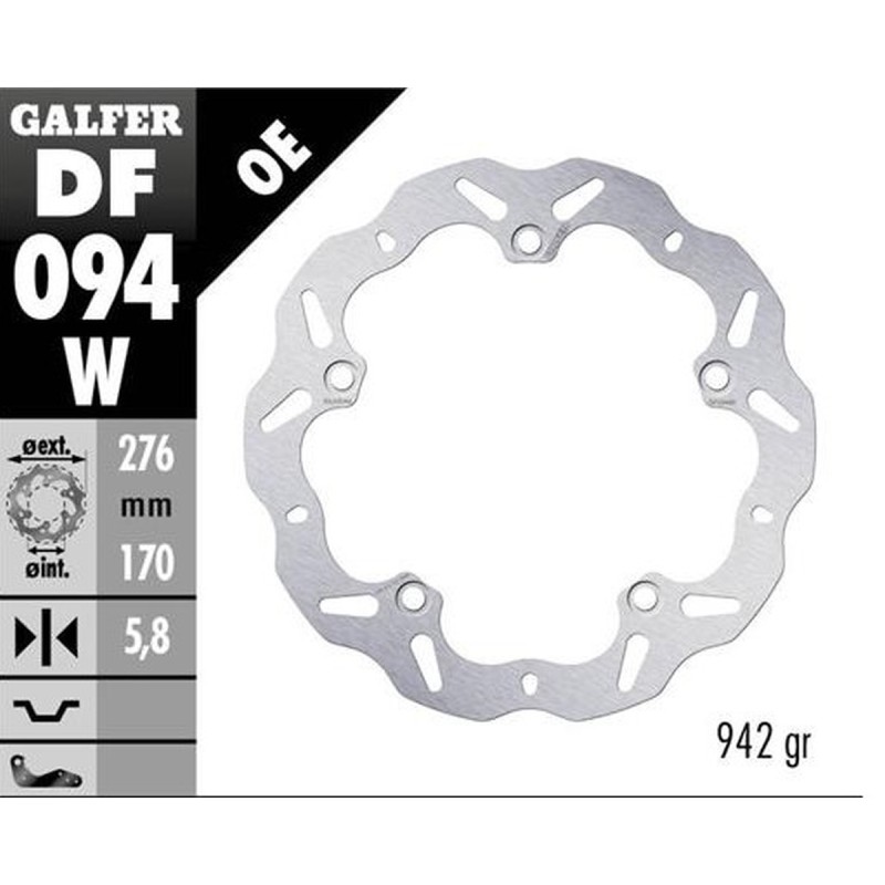 Tarcza hamulcowa przód Honda VFR 1200FA 10-13: VFR 1200X Crosstourer 12 (Wave Fixed) 276x170x5,8mm