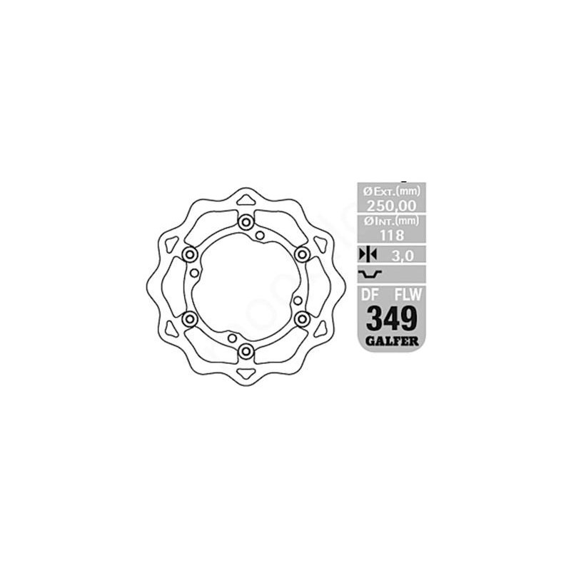 Tarcza hamulcowa Galfer 250mm do Suzuki RMZ 250 '07- oraz RMZ 450 '05-