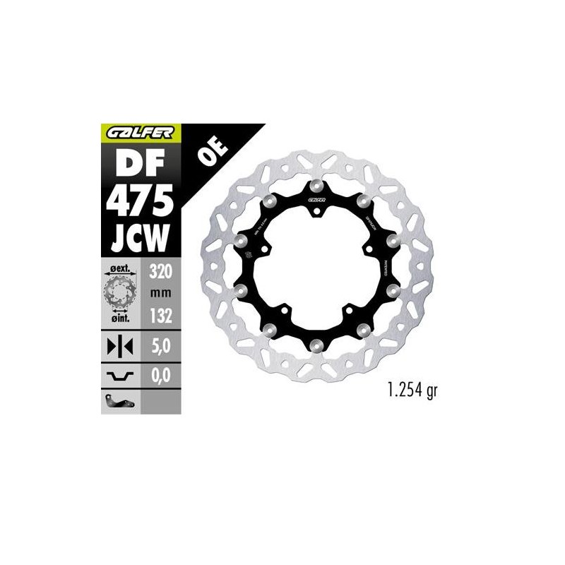 GALFER TARCZA HAMULCOWA PRZÓD do Yamaha MT-10 '17-, YZF-R6 '17-'23, YZF-R9 '25, FZ 1 '06', YZF-R1 '04-'23, V MAX 1700 '09